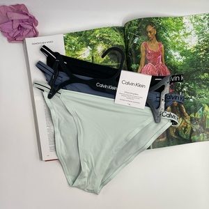 NWT Calvin Klein Mid-rise Women String Bikini 3 Pack